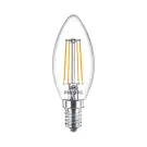 Philips MASTER Value LED Kerze E14 Fadenlampe Klar 3.4W 470lm - 927 | Höchste Farbwiedergabe - Dimmbar – Ersatz für 40W