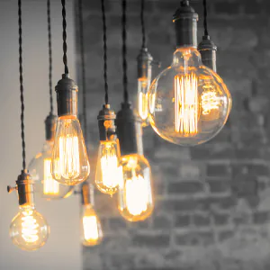 h&auml;ngende LED-Filament-Lampen